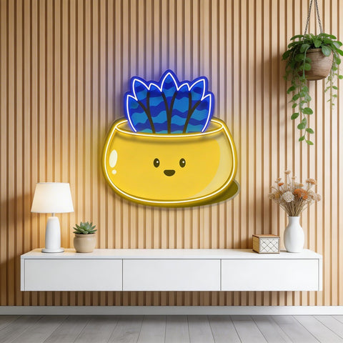 Kawaii Cactus Funny LED Neon Sign Light Pop Art