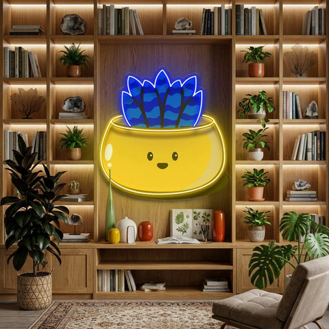 Kawaii Cactus Funny LED Neon Sign Light Pop Art
