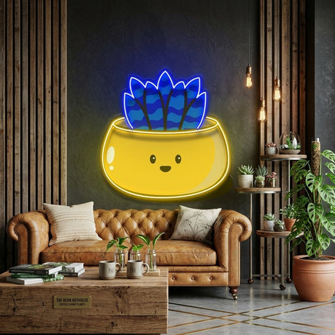Kawaii Cactus Funny LED Neon Sign Light Pop Art