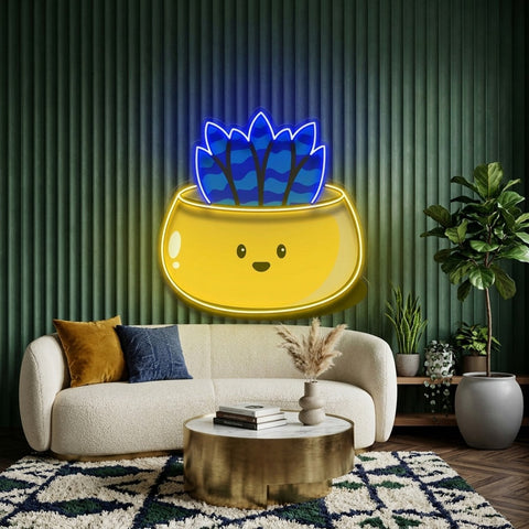 Kawaii Cactus Funny LED Neon Sign Light Pop Art