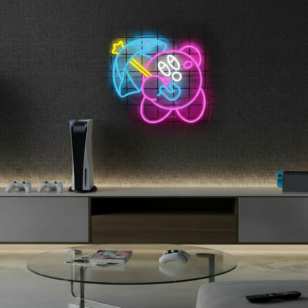 Kirby Neon Sign for Gaming Room Bedroom Decor - VN03 - Customneonstudio