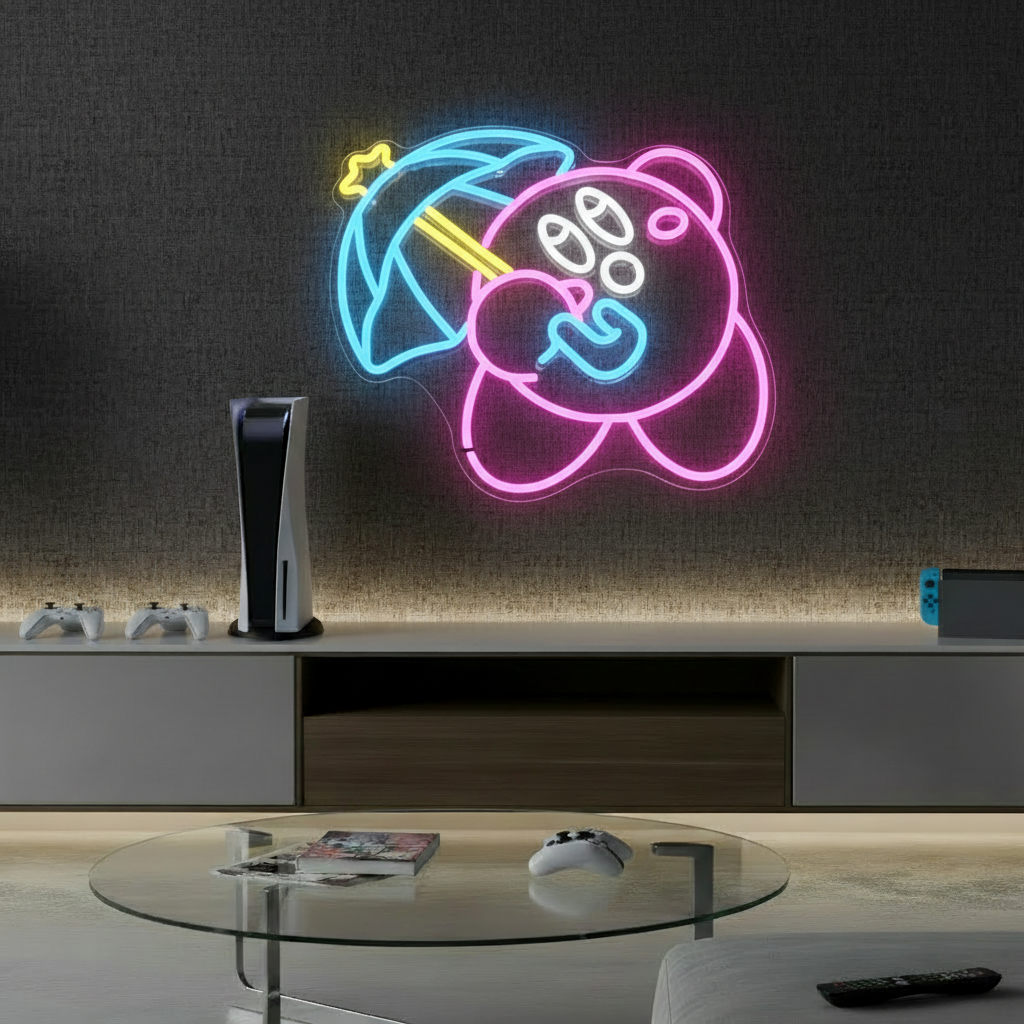 Kirby Neon Sign for Gaming Room Bedroom Decor - VN03 - Customneonstudio