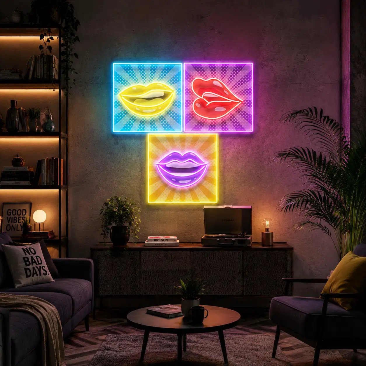 Lip Frame Led Neon Acrylic Artwork