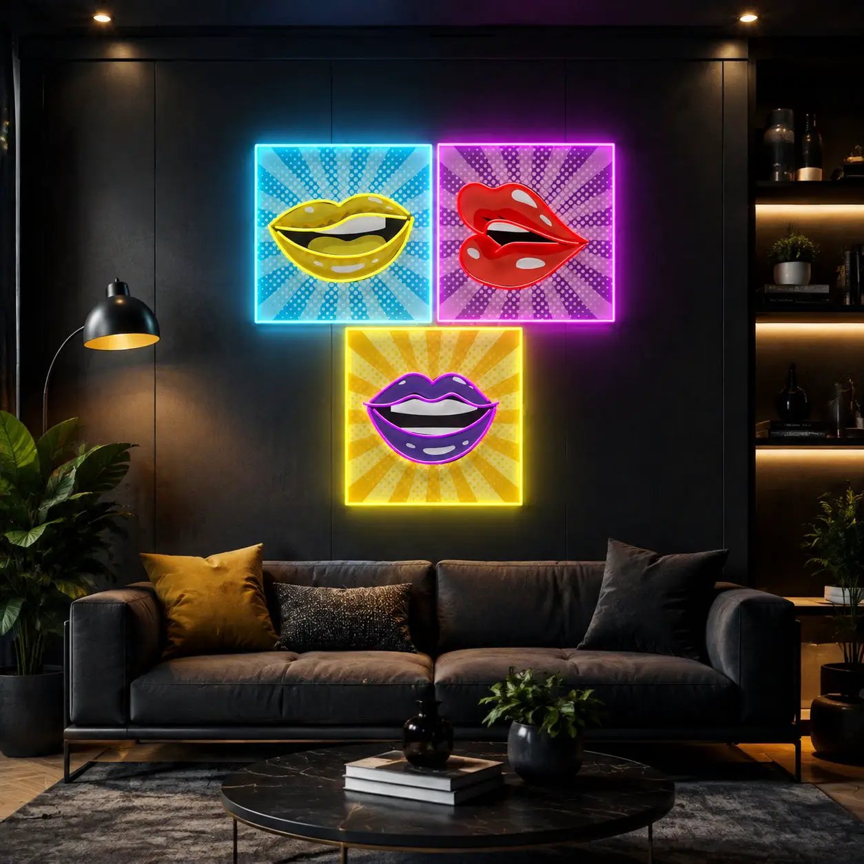 Lip Frame Led Neon Acrylic Artwork