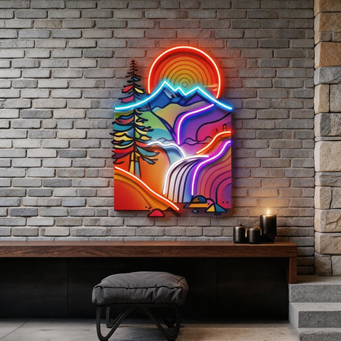 Landscape Painting In Abstract Art LED Neon Sign Light Pop Art