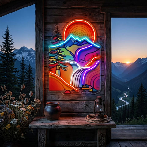 Landscape Painting In Abstract Art LED Neon Sign Light Pop Art