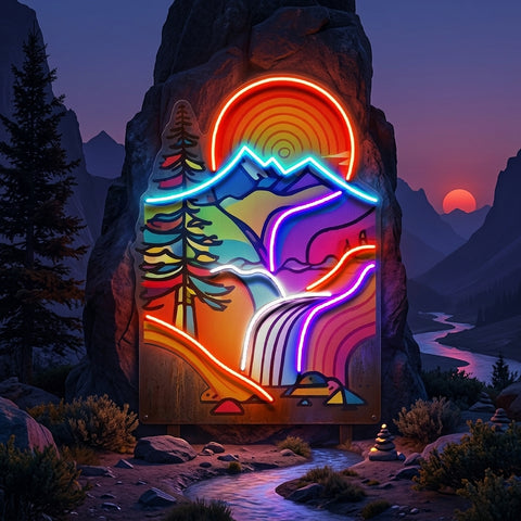 Landscape Painting In Abstract Art LED Neon Sign Light Pop Art
