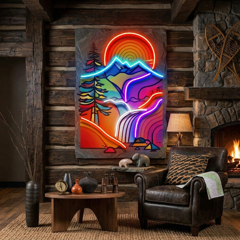 Landscape Painting In Abstract Art LED Neon Sign Light Pop Art