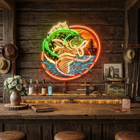 Largemouth Fishing LED Neon Sign Light Pop Art