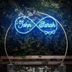 Last Name Neon Sign for Wedding Decor Personalized Name Sign