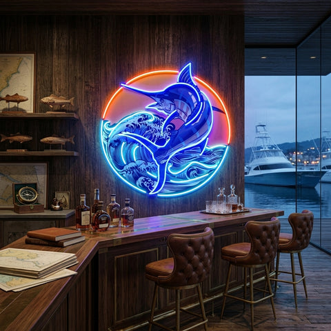 Late Afternoon Fishing LED Neon Sign Light Pop Art