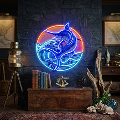 Late Afternoon Fishing LED Neon Sign Light Pop Art