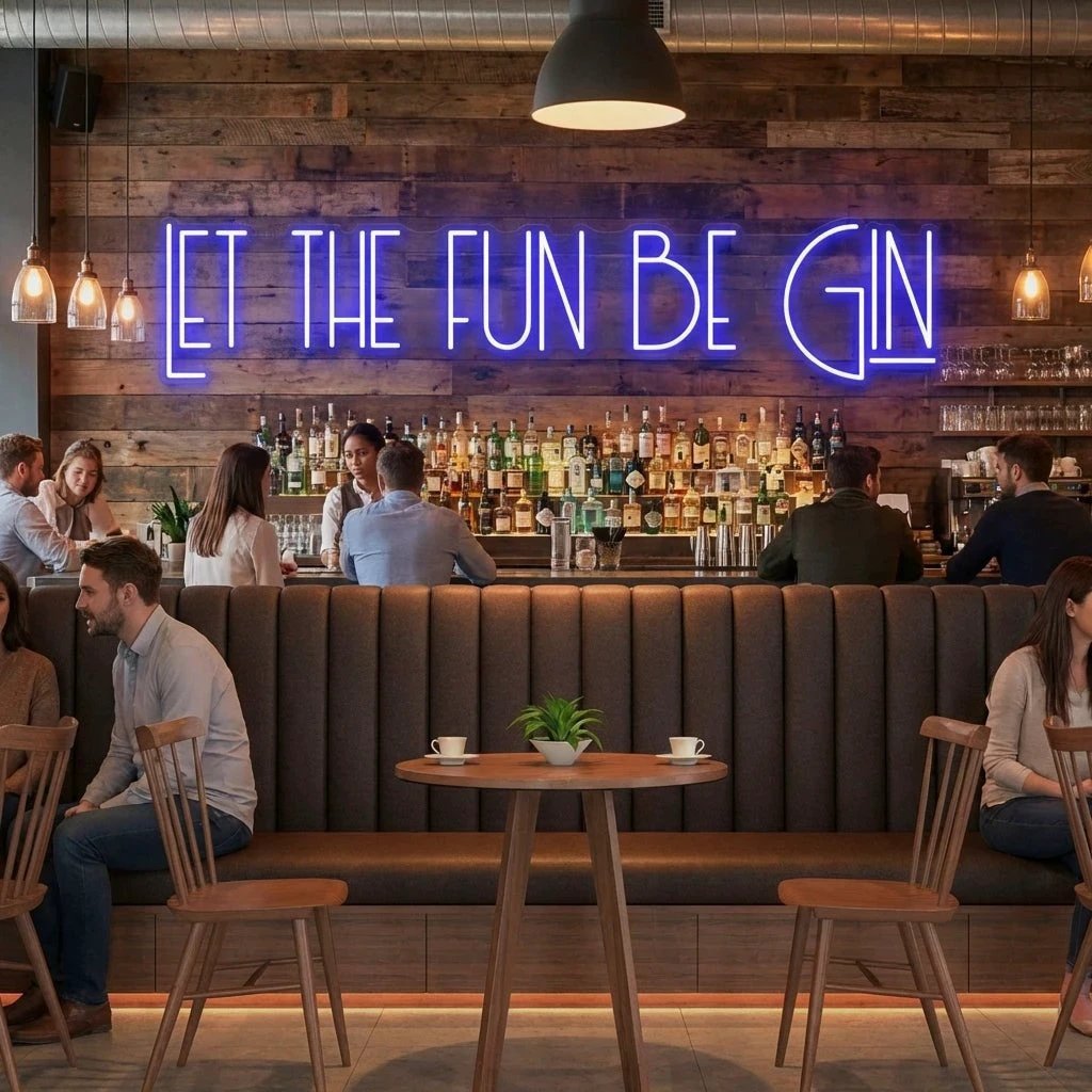 Let The Fun Be Gin Led Neon Sign Light