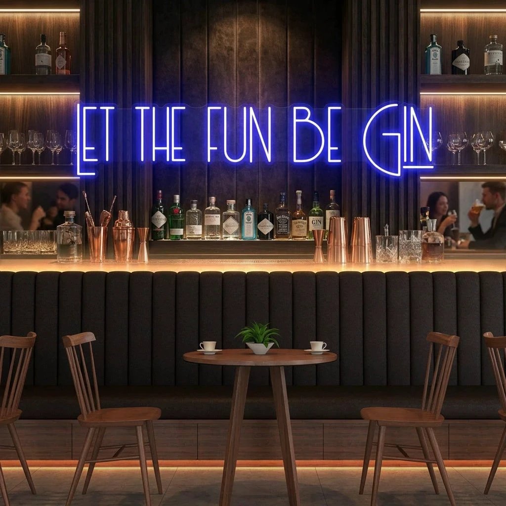 Let The Fun Be Gin Led Neon Sign Light