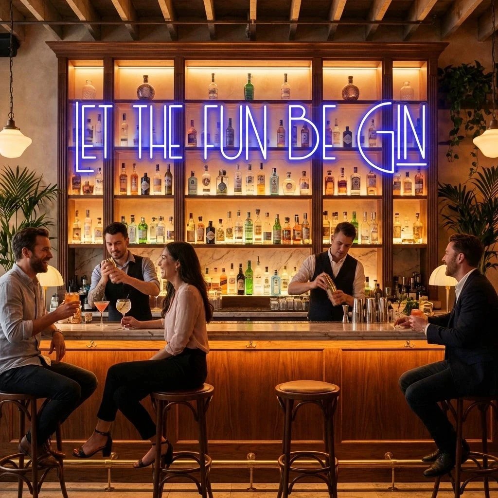 Let The Fun Be Gin Led Neon Sign Light