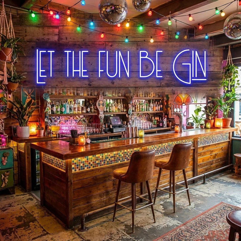 Let The Fun Be Gin Led Neon Sign Light