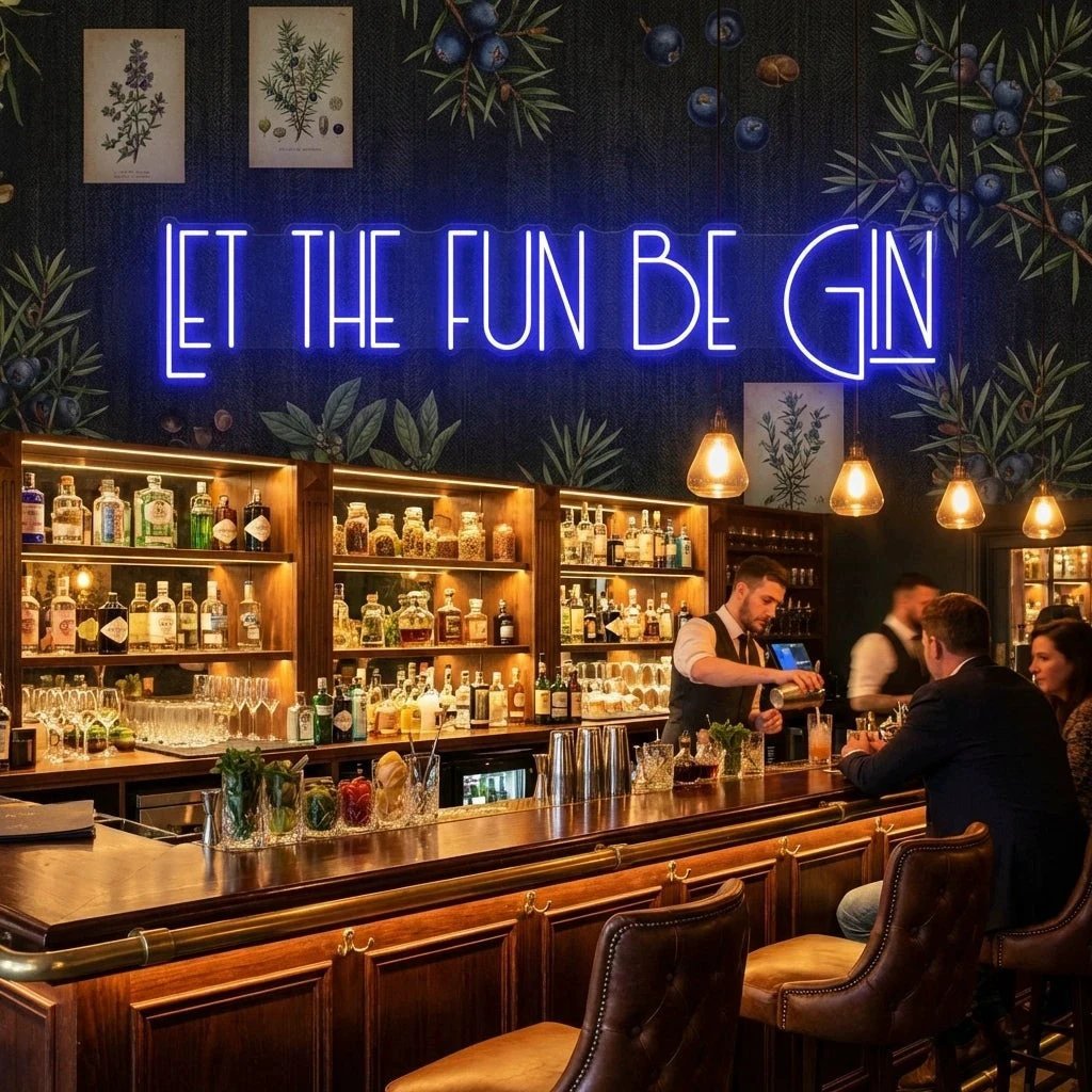 Let The Fun Be Gin Led Neon Sign Light