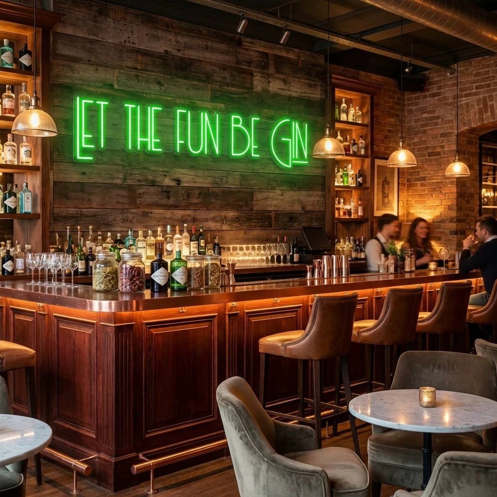 Let The Fun Be Gin Led Neon Sign Light