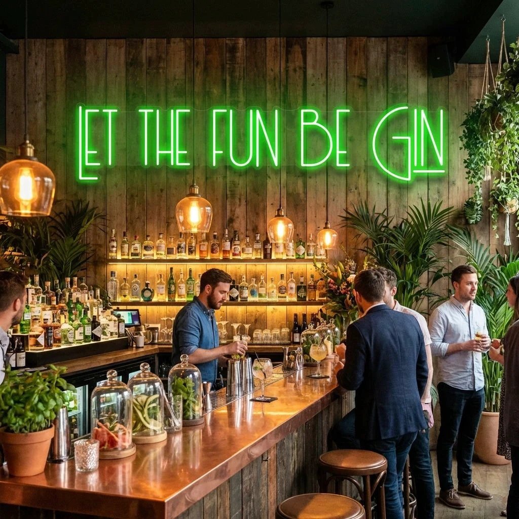 Let The Fun Be Gin Led Neon Sign Light