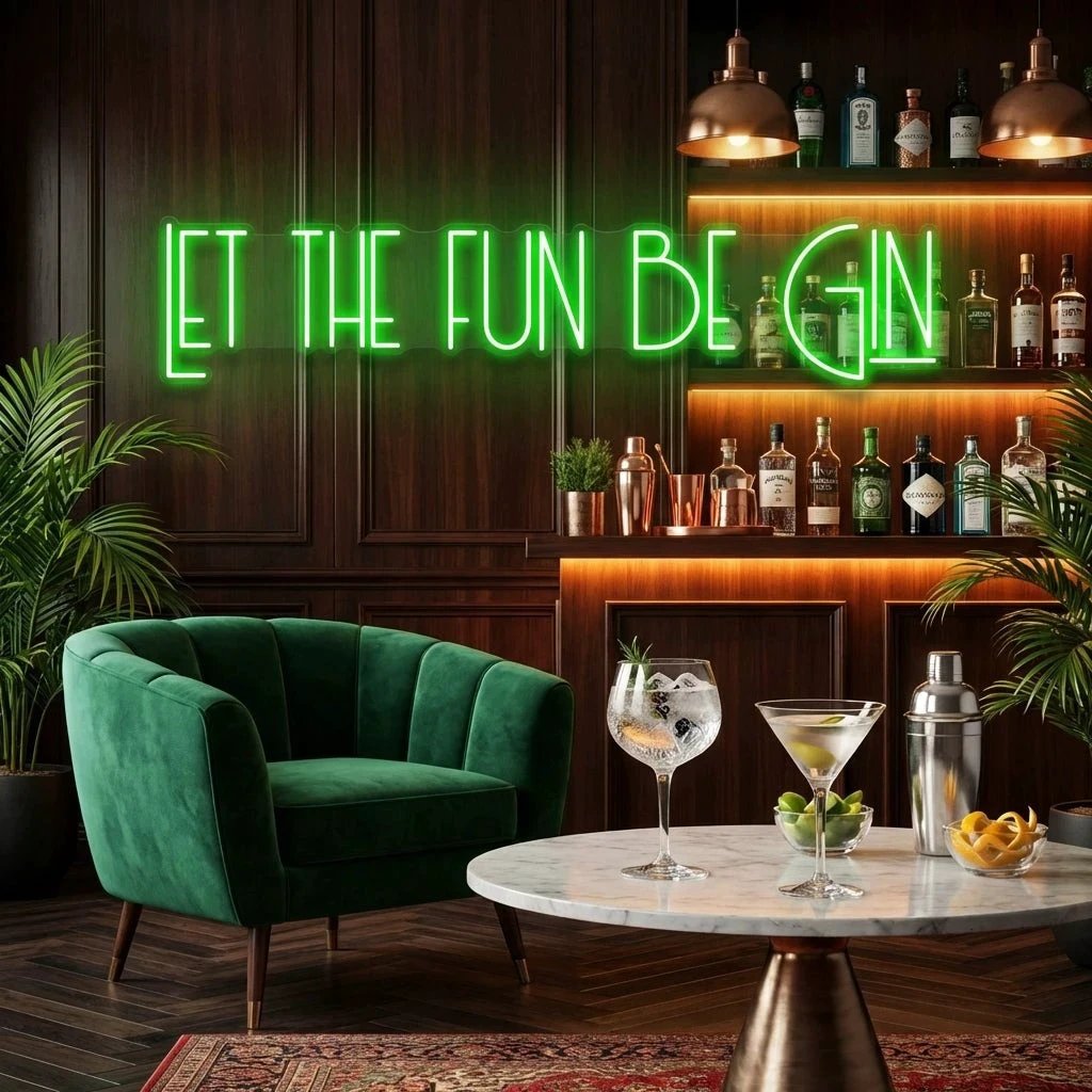 Let The Fun Be Gin Led Neon Sign Light