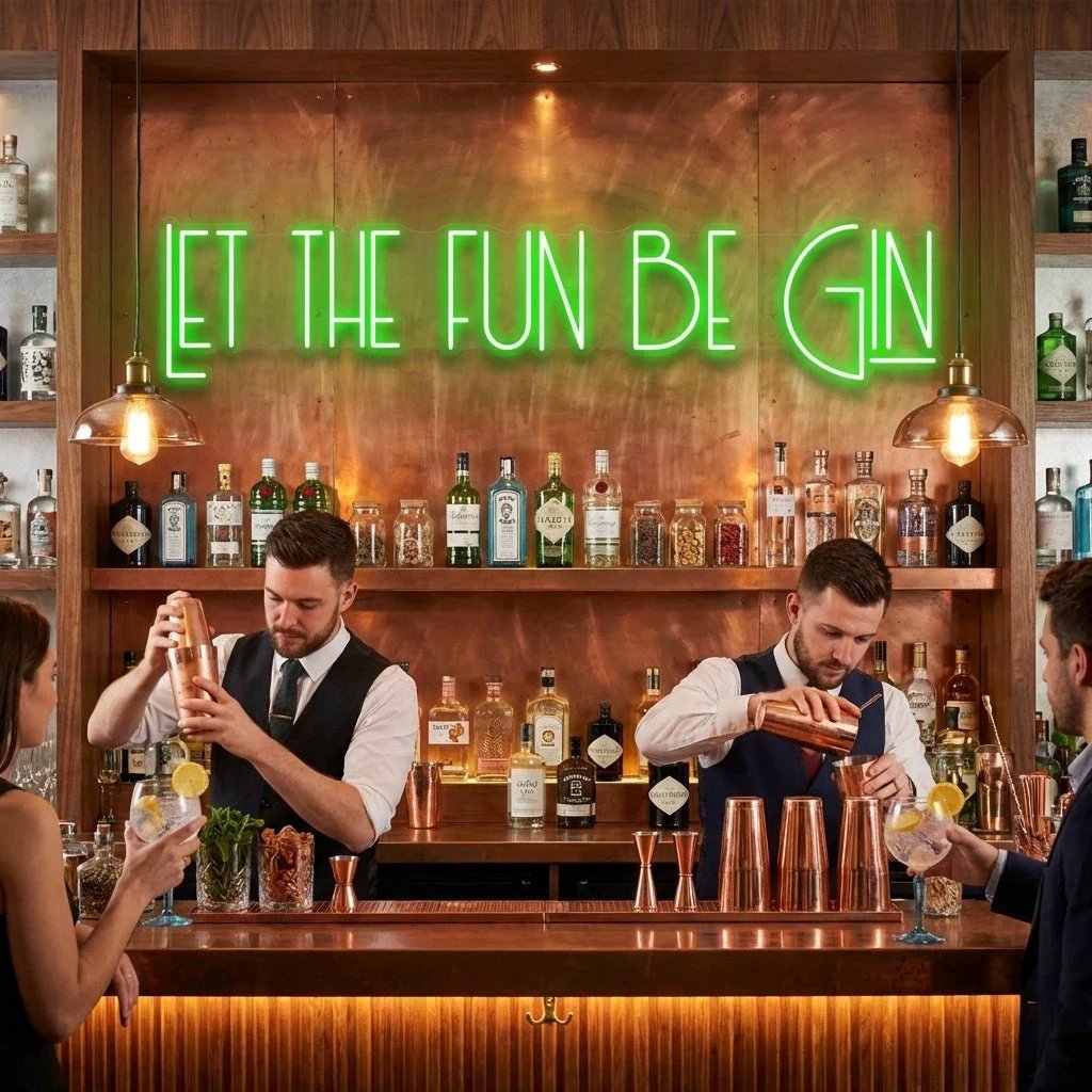 Let The Fun Be Gin Led Neon Sign Light