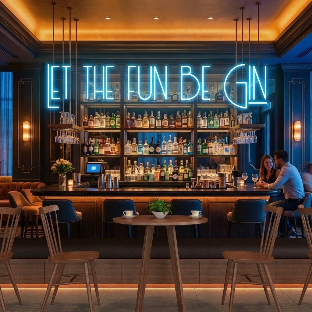 Let The Fun Be Gin Led Neon Sign Light