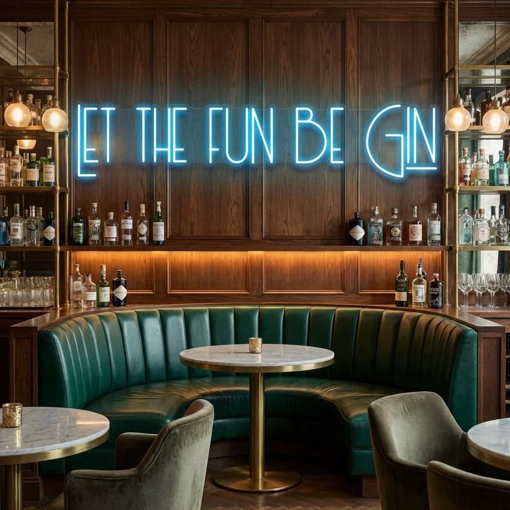 Let The Fun Be Gin Led Neon Sign Light