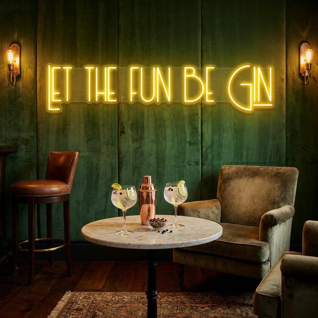 Let The Fun Be Gin Led Neon Sign Light