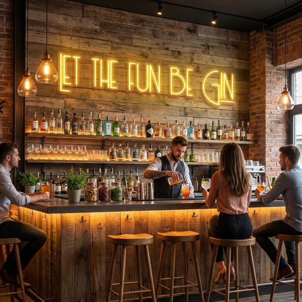 Let The Fun Be Gin Led Neon Sign Light