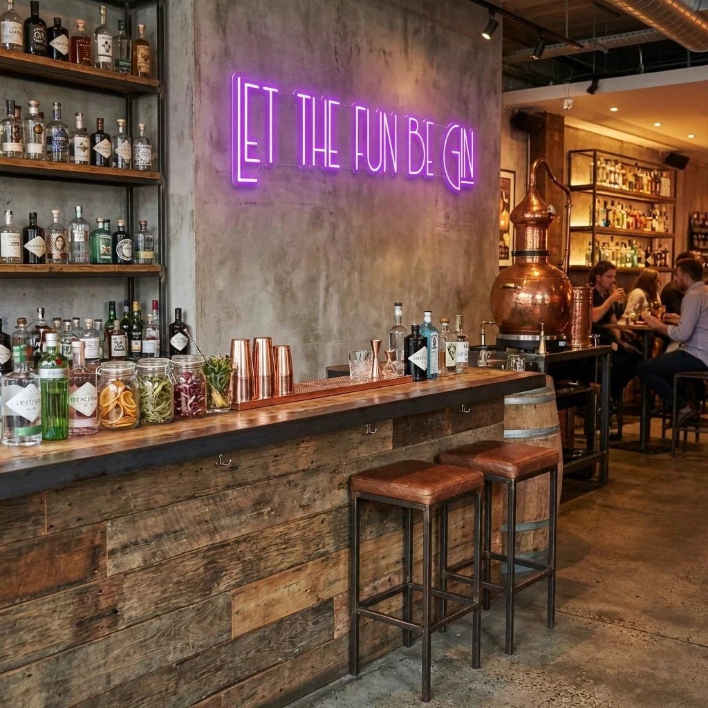 Let The Fun Be Gin Led Neon Sign Light