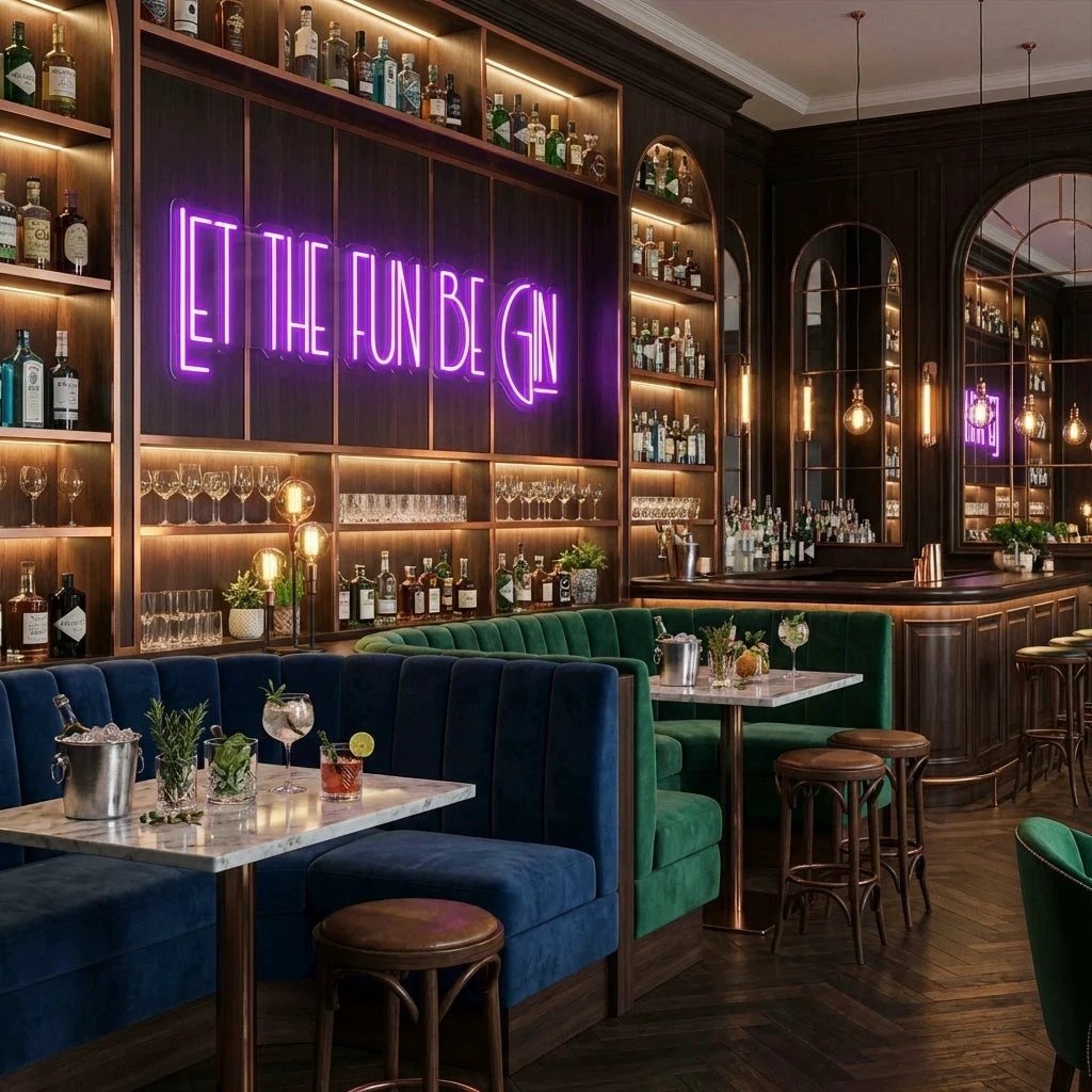 Let The Fun Be Gin Led Neon Sign Light
