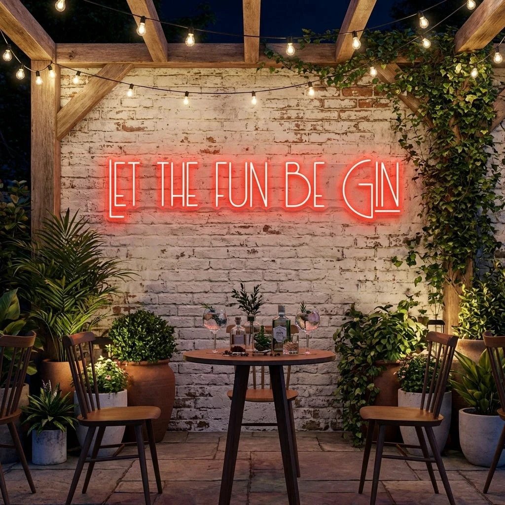 Let The Fun Be Gin Led Neon Sign Light