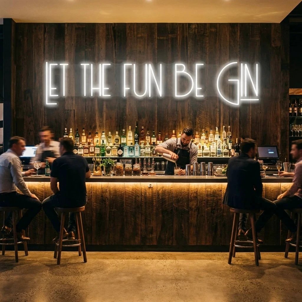 Let The Fun Be Gin Led Neon Sign Light