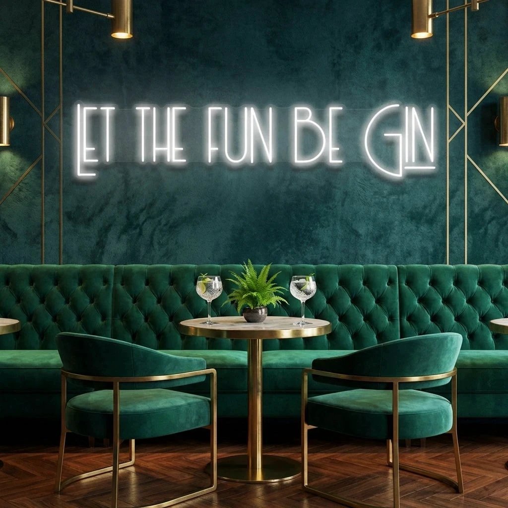Let The Fun Be Gin Led Neon Sign Light