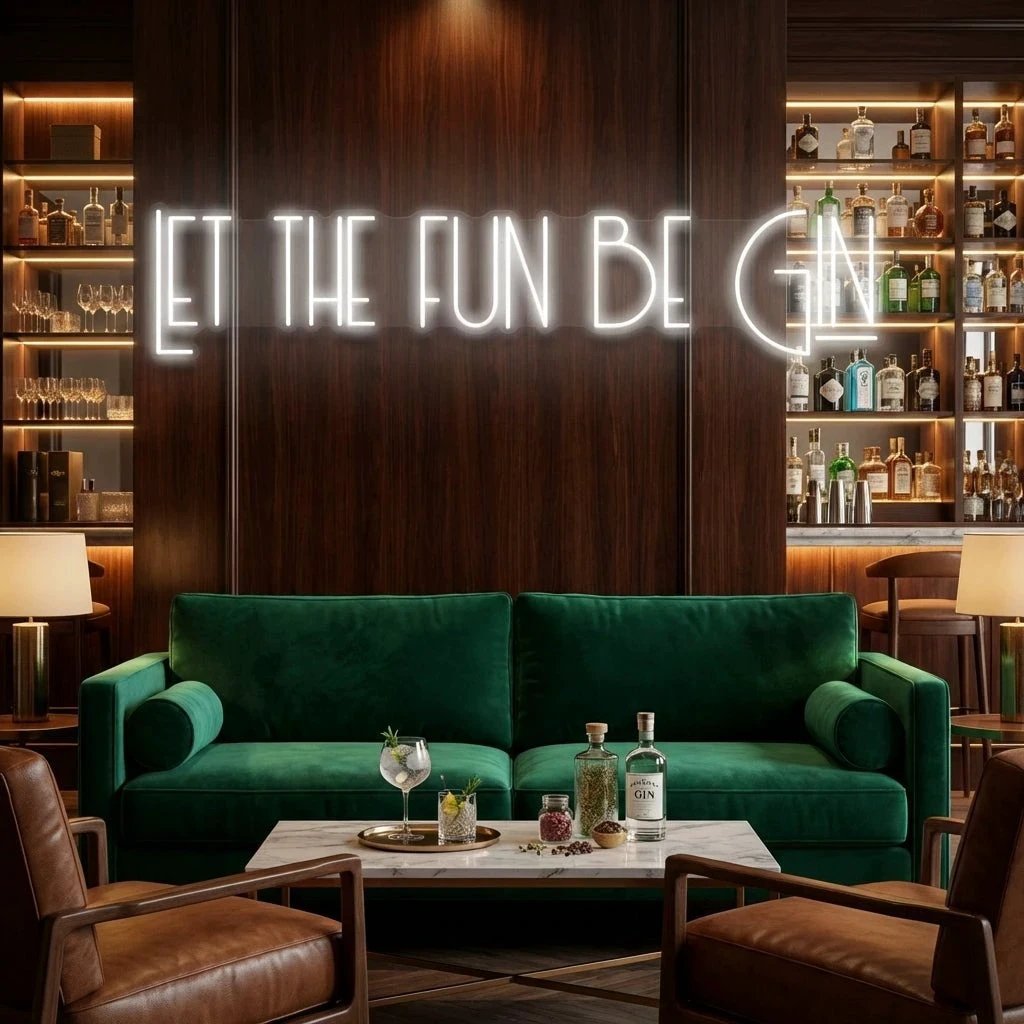 Let The Fun Be Gin Led Neon Sign Light
