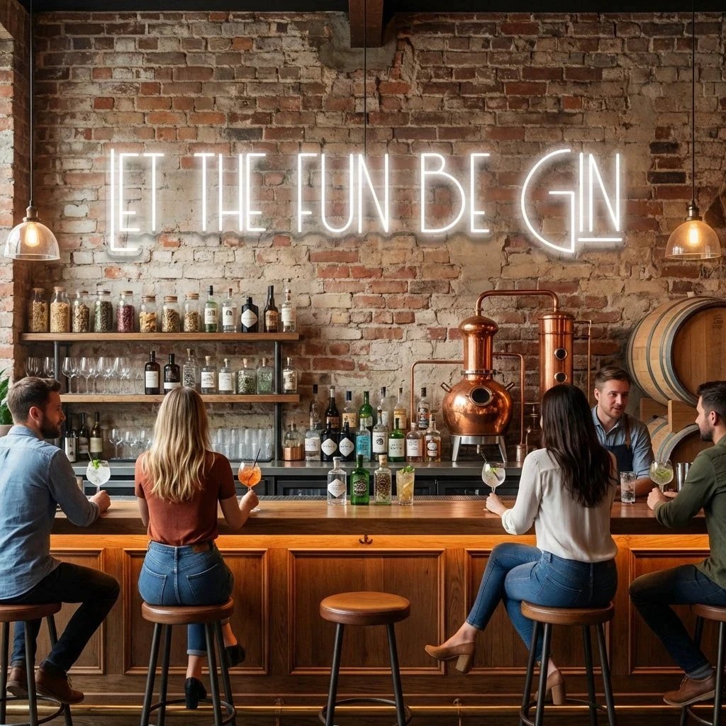 Let The Fun Be Gin Led Neon Sign Light