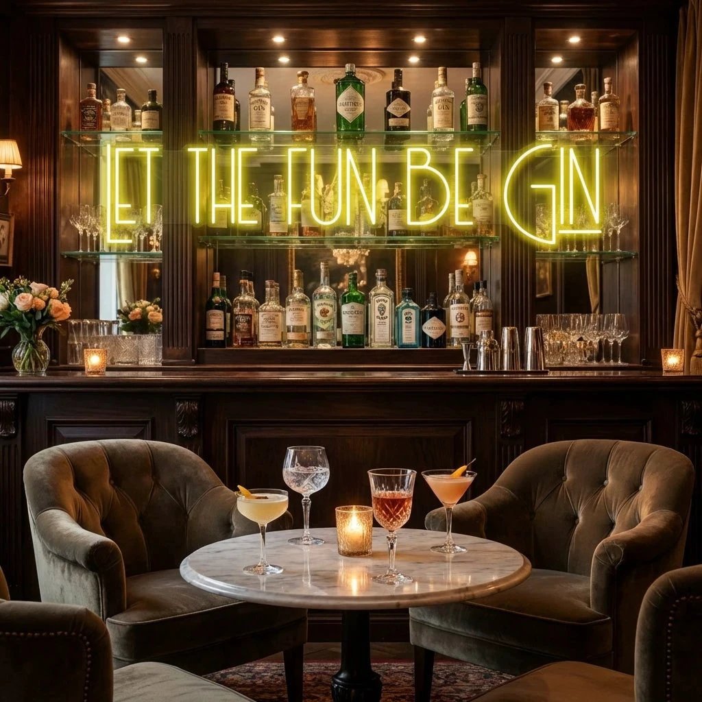 Let The Fun Be Gin Led Neon Sign Light