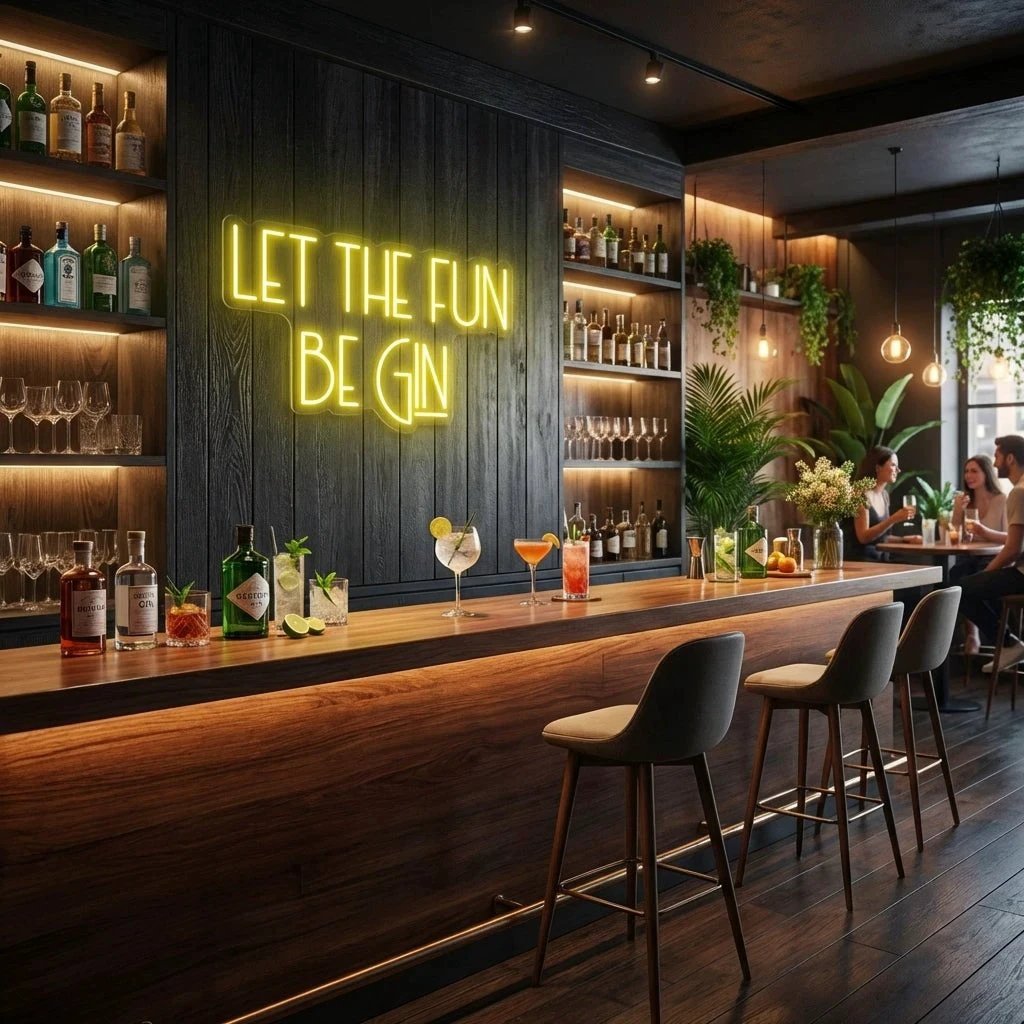 Let The Fun Be Gin Led Neon Sign Light