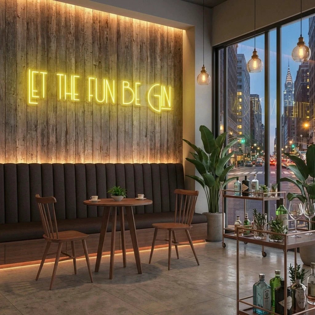 Let The Fun Be Gin Led Neon Sign Light