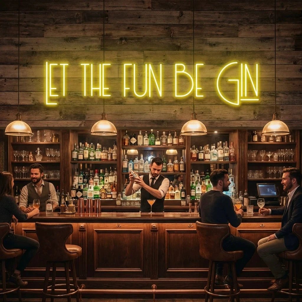 Let The Fun Be Gin Led Neon Sign Light