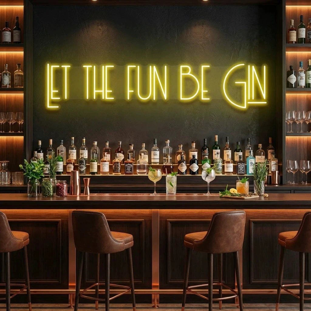 Let The Fun Be Gin Led Neon Sign Light