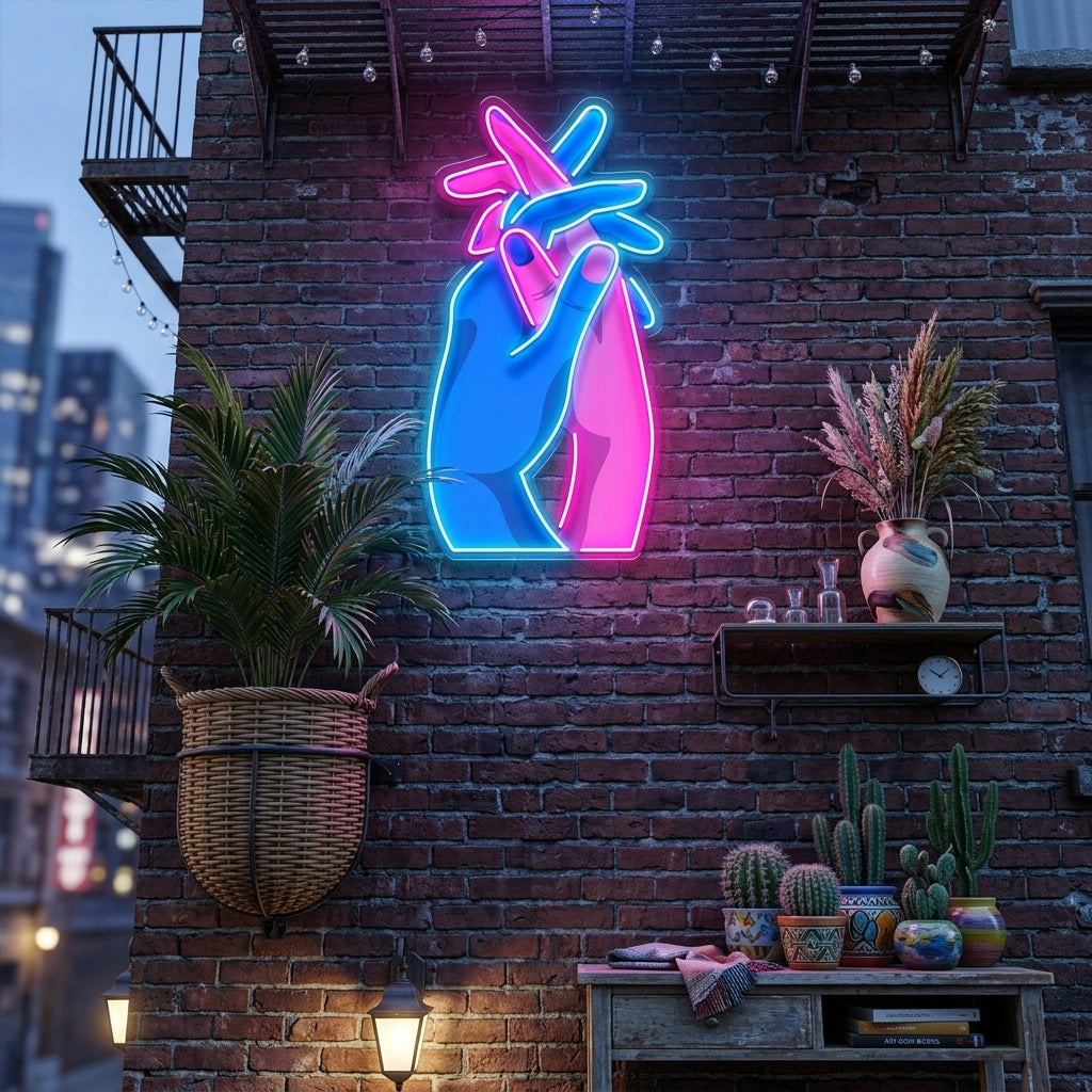 Let’s Get a Grip LED Neon Sign Light Pop Art