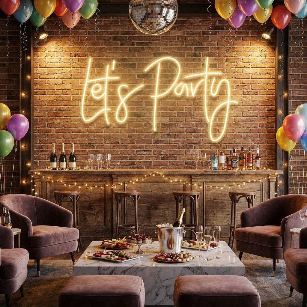 Let's Party Led Neon Sign Light