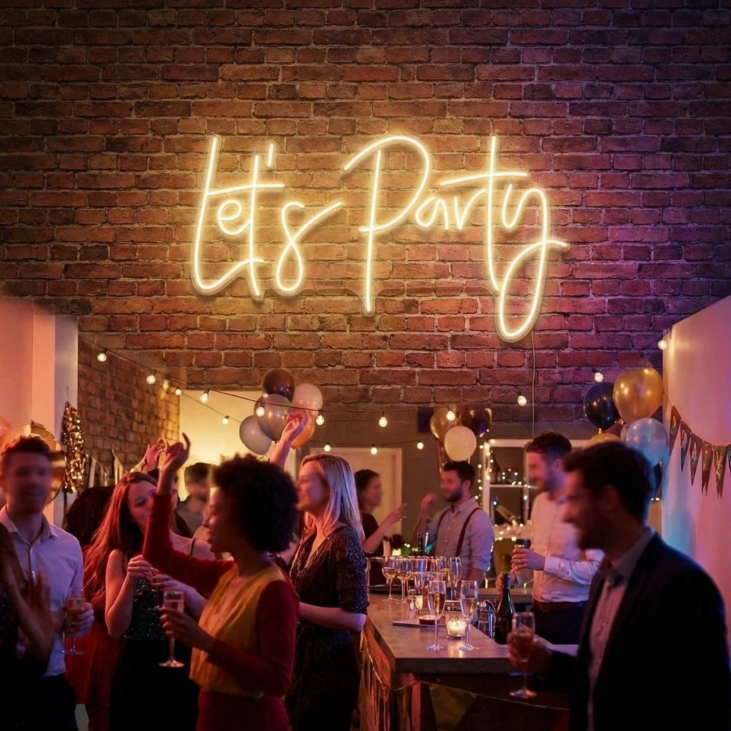 Let's Party Led Neon Sign Light