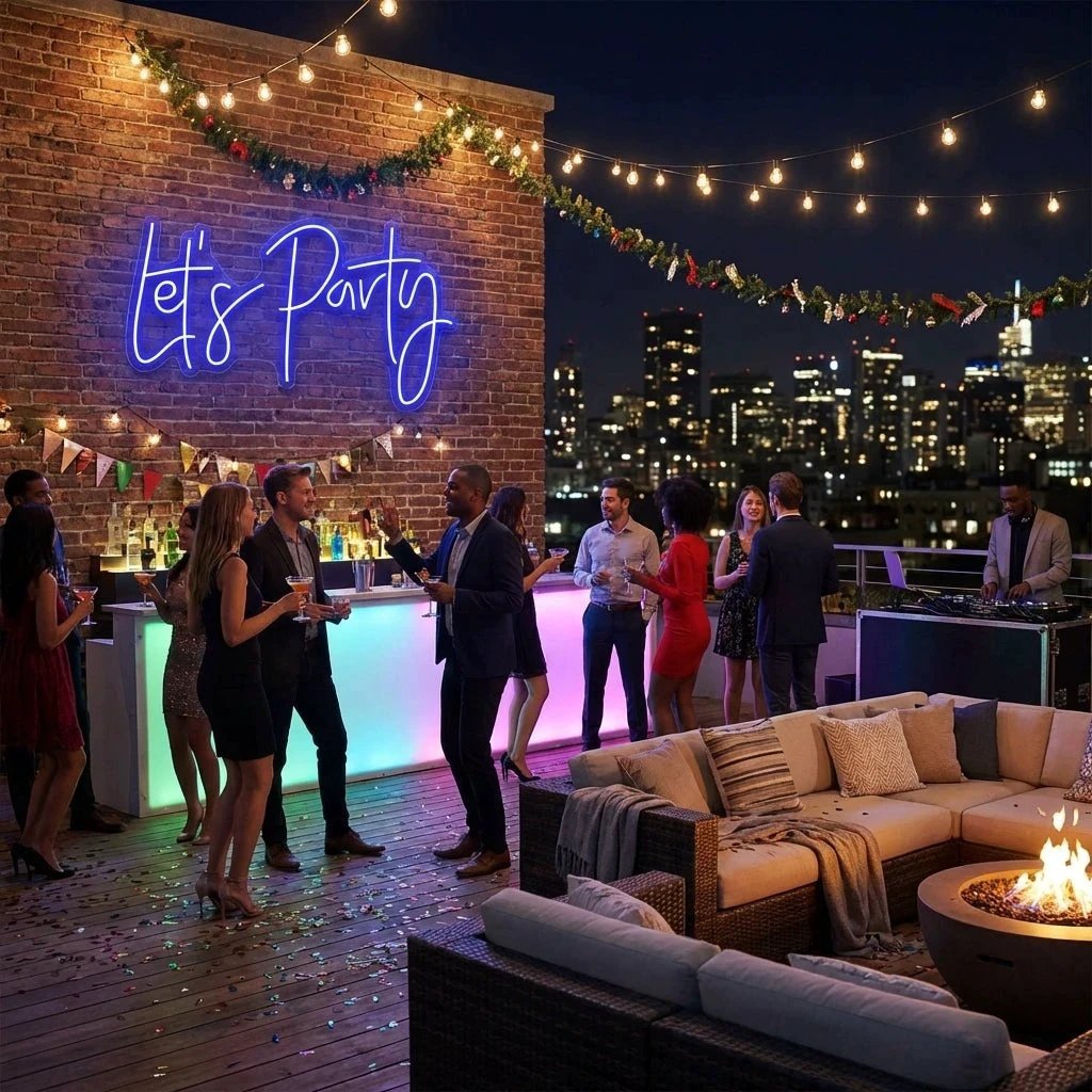 Let's Party Led Neon Sign Light