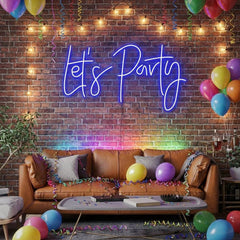 Let's Party Led Neon Sign Light