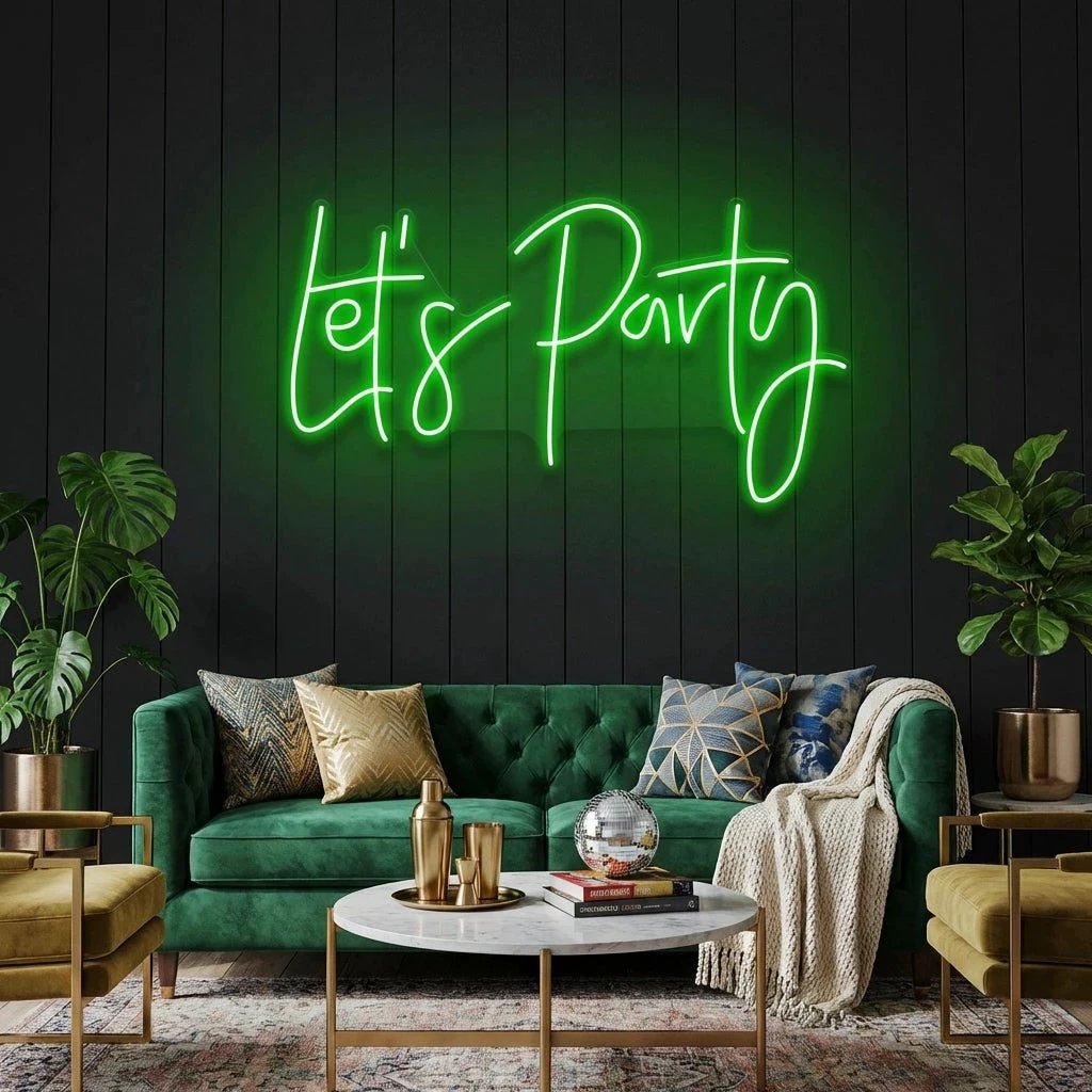 Let's Party Led Neon Sign Light