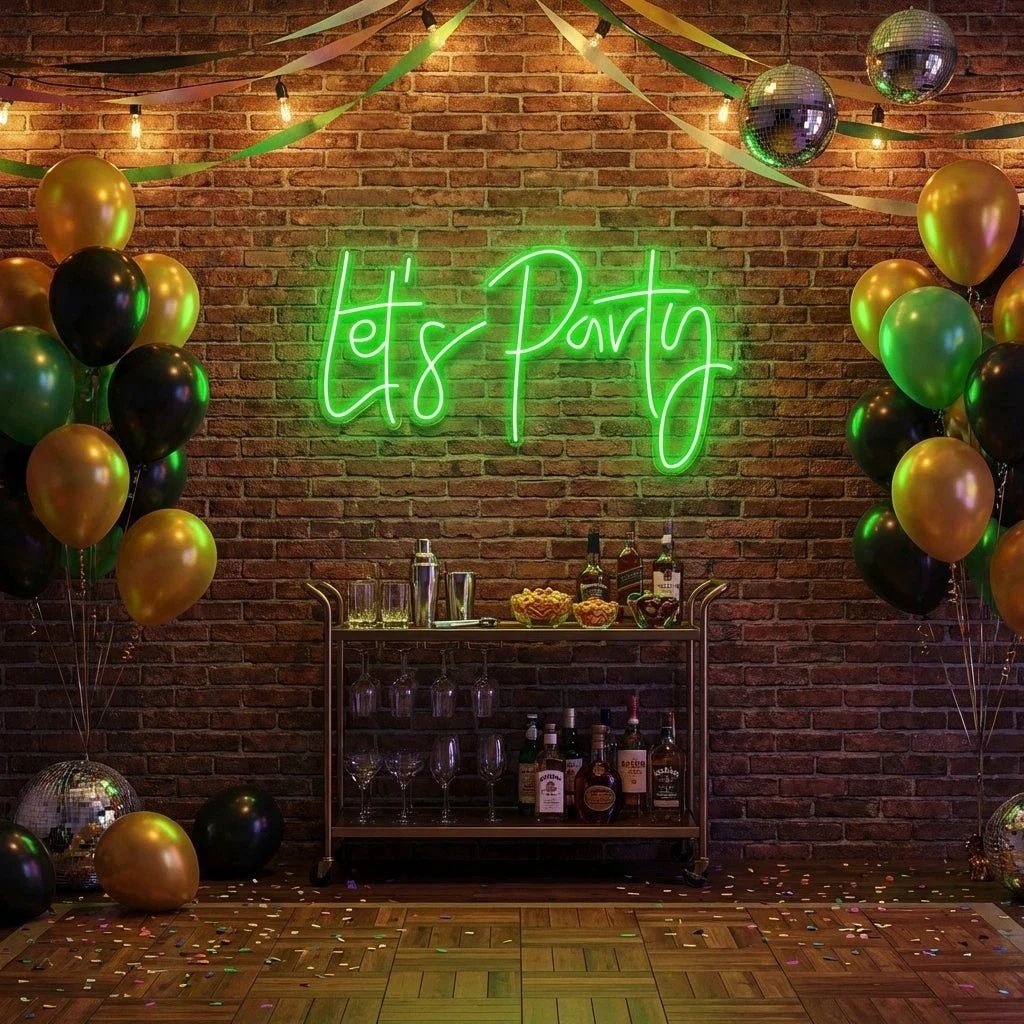 Let's Party Led Neon Sign Light
