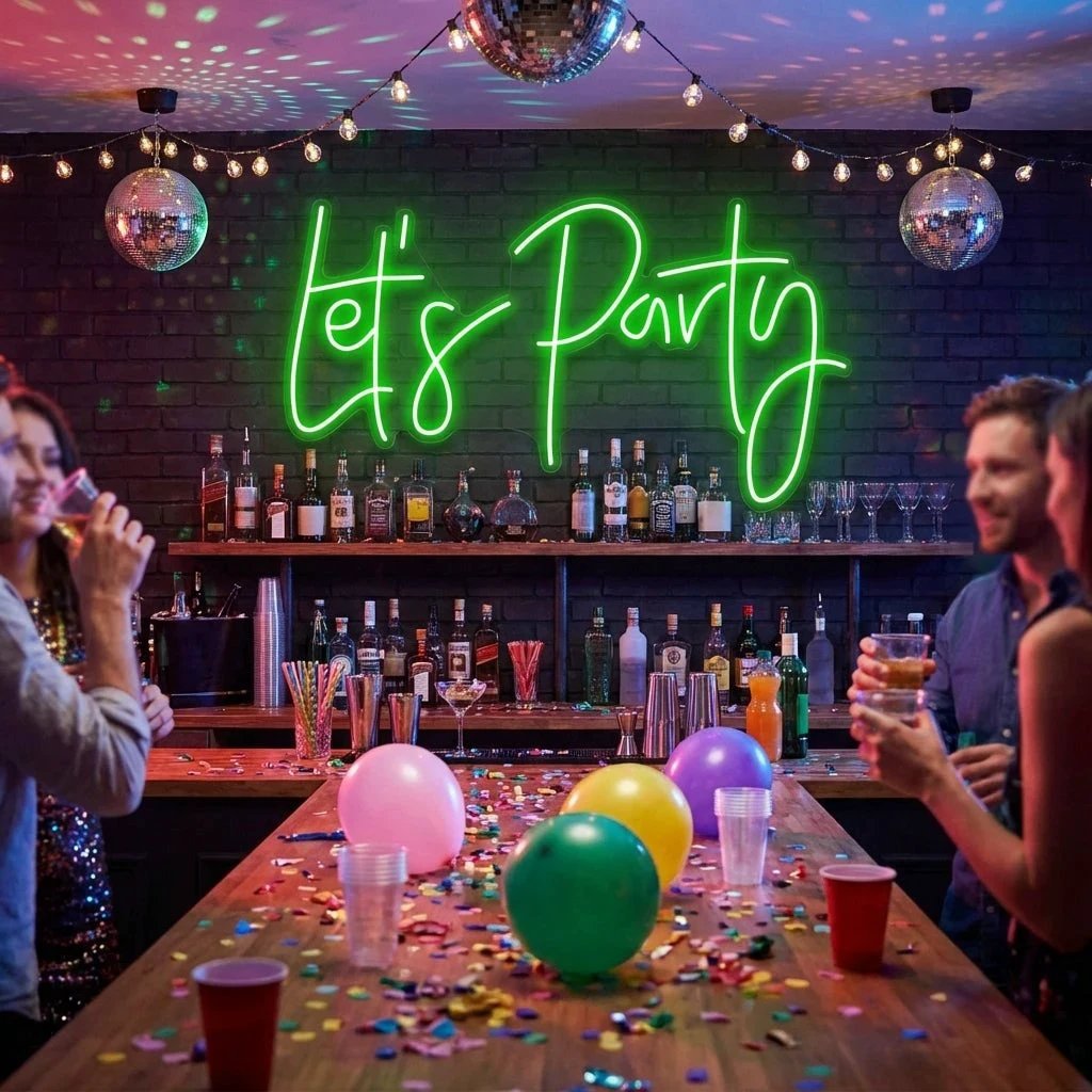 Let's Party Led Neon Sign Light