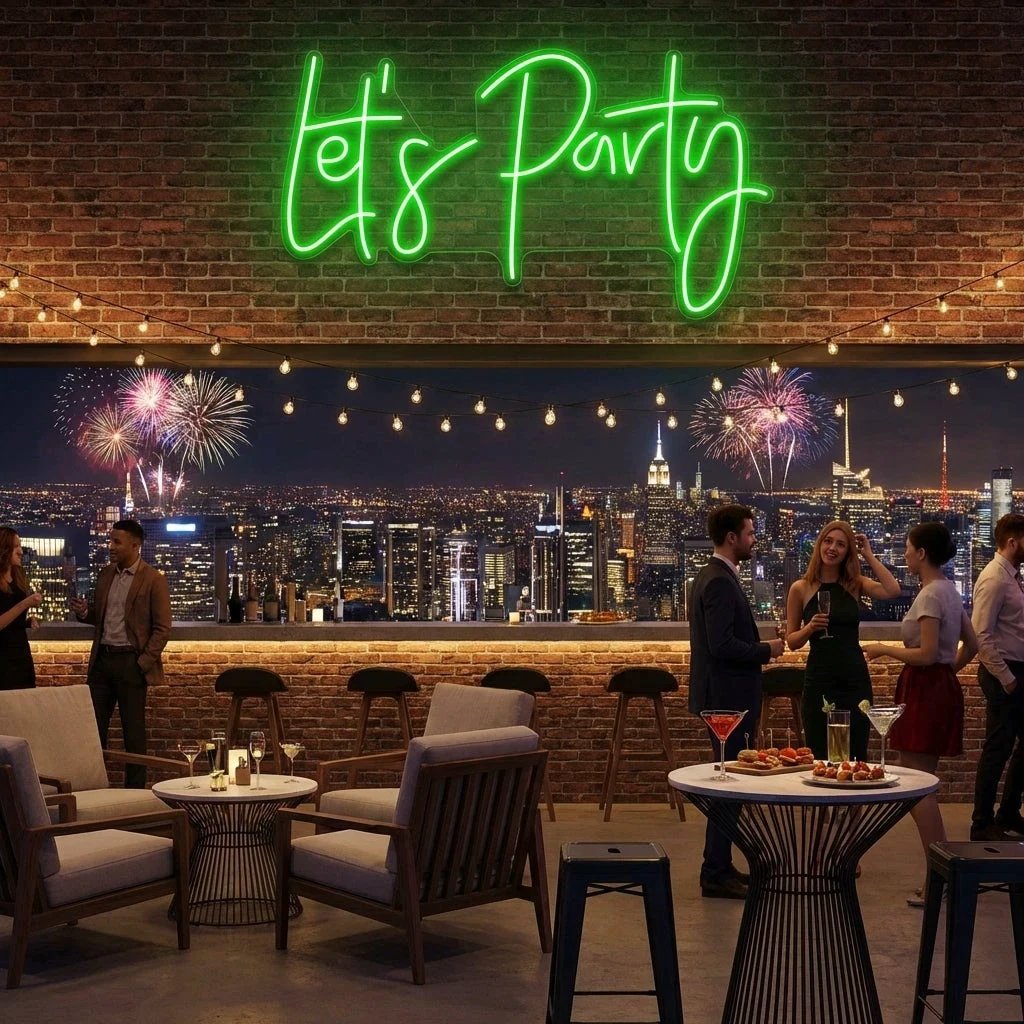 Let's Party Led Neon Sign Light